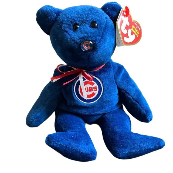 TY Beanie Baby 2000 Chicago Cub Bear MLB Retired Baseball Toy Plush - Picture 1 of 7